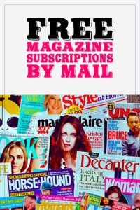 Free Magazine Subscriptions by Mail